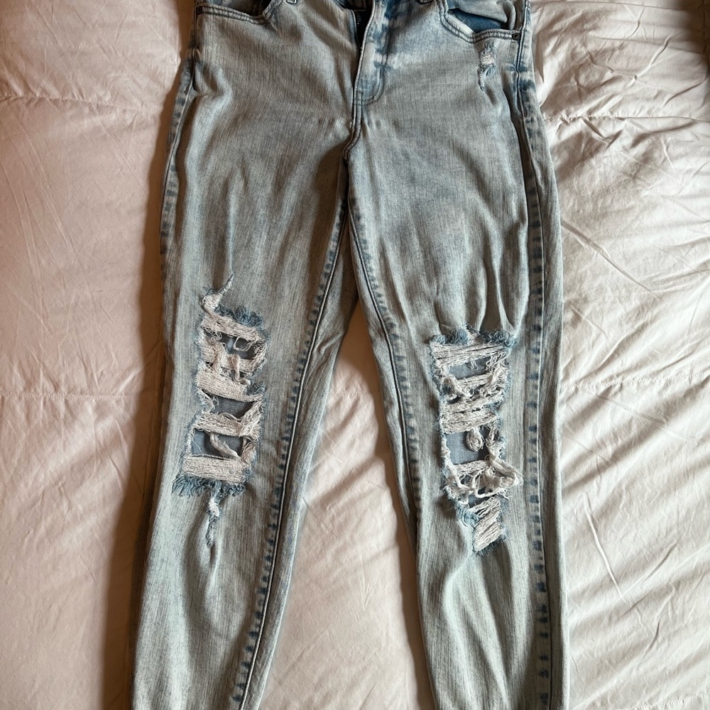 Eunina Blue Straight Leg Jeans Classic Style